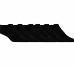 Meias|Acessórios-SKECHERS 6 Pack Half Terry Invisible Socks PRETO