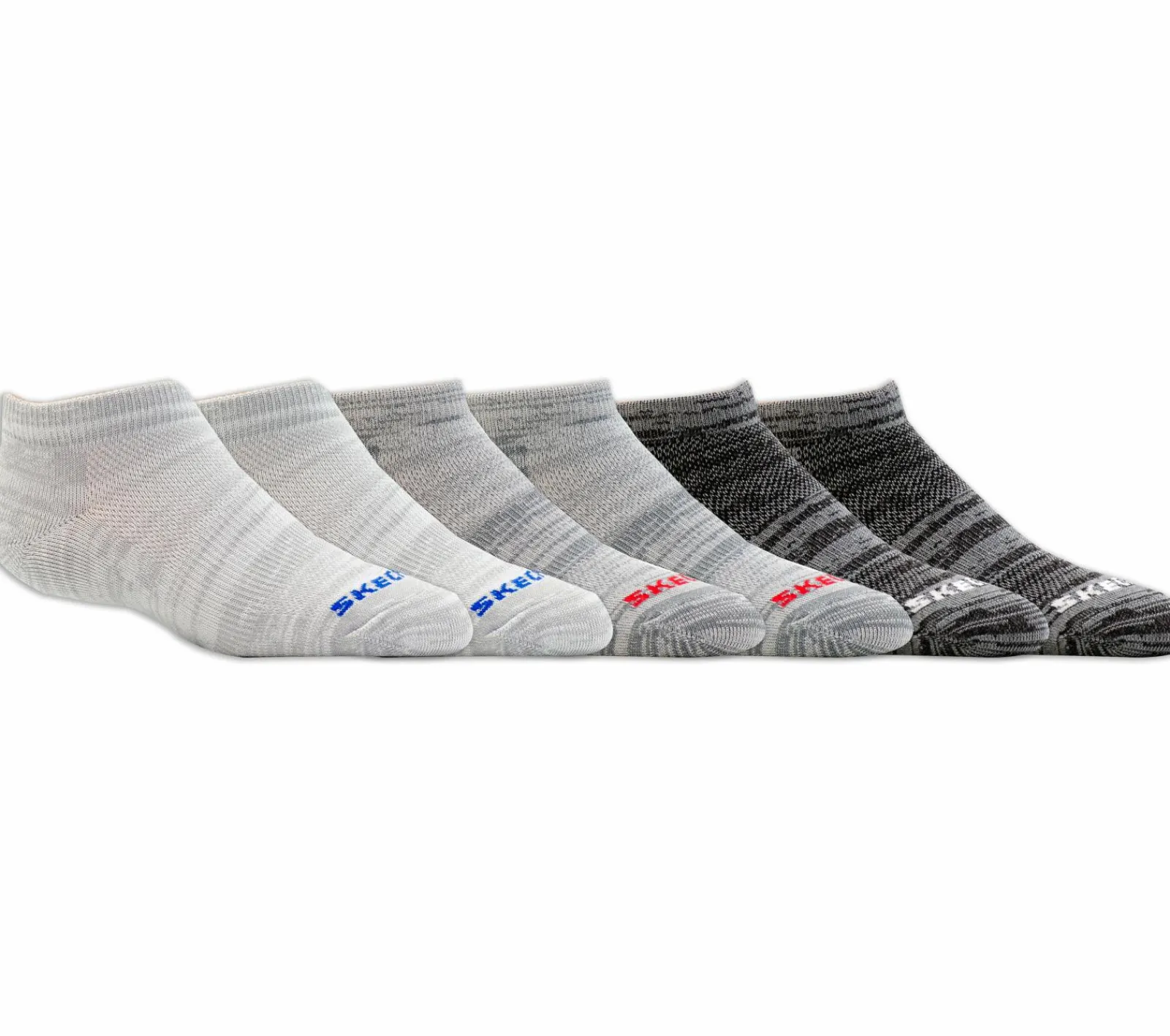Meias|Meias-SKECHERS 6 Pack Low Cut Non Terry Socks CINZENTO