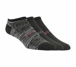 Meias|Acessórios-SKECHERS 3 Pack No Show Microfiber Socks PRETO