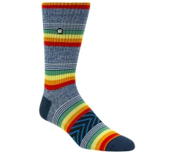 Meias|Acessórios-SKECHERS 1 Pack Retro Stripes Crew Sock MULTICOR