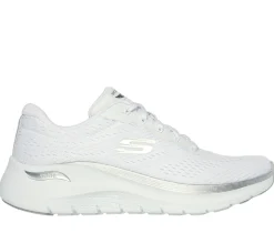 Com Atacadores|Sapatilhas-SKECHERS Arch Fit 2.0 - Glow The Distance BRANCO / PRATEADO