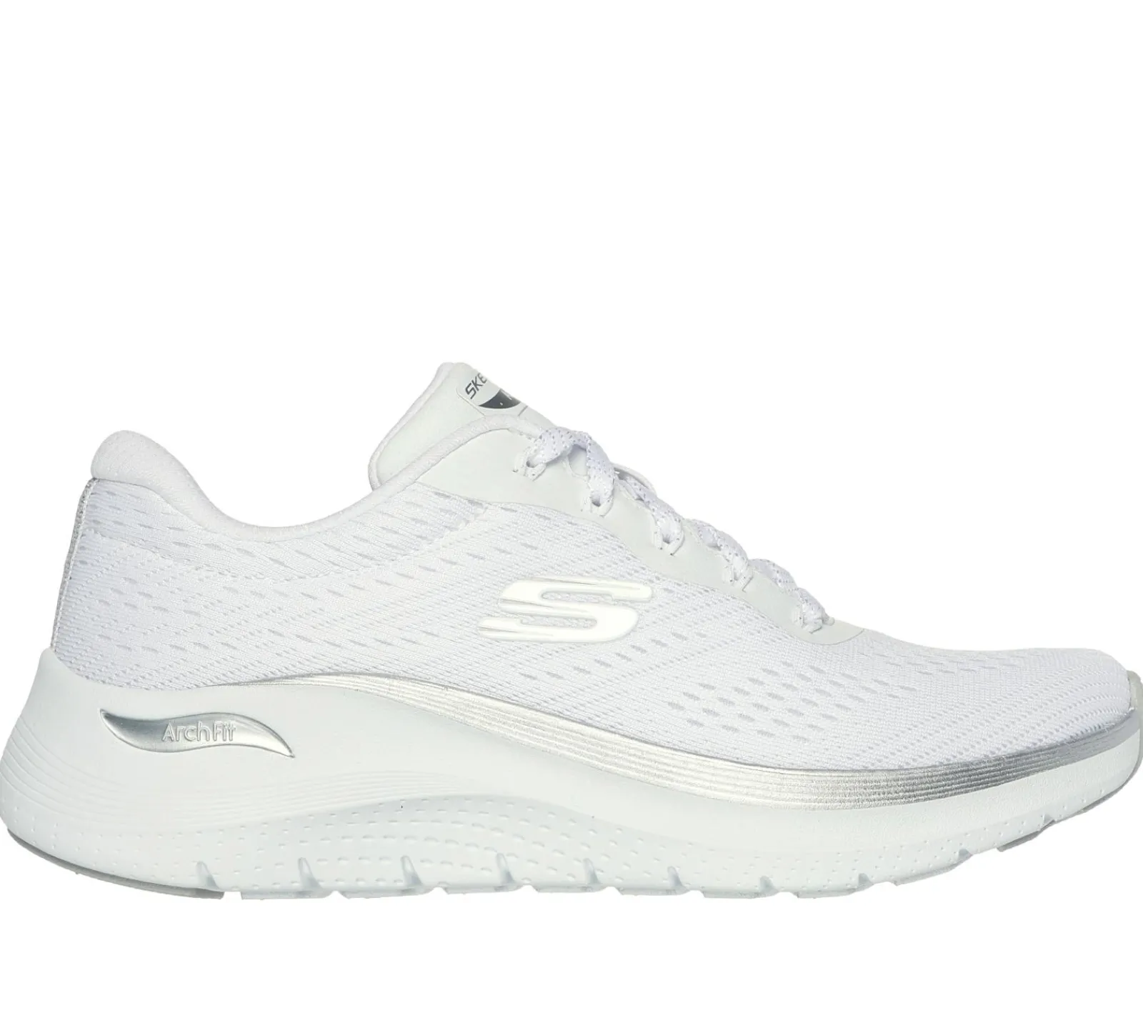 Com Atacadores|Sapatilhas-SKECHERS Arch Fit 2.0 - Glow The Distance BRANCO / PRATEADO