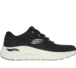 Sapatos Com Atacadores|Sapatilhas Casuais-SKECHERS Arch Fit 2.0 - Road Wave PRETO / BRANCO
