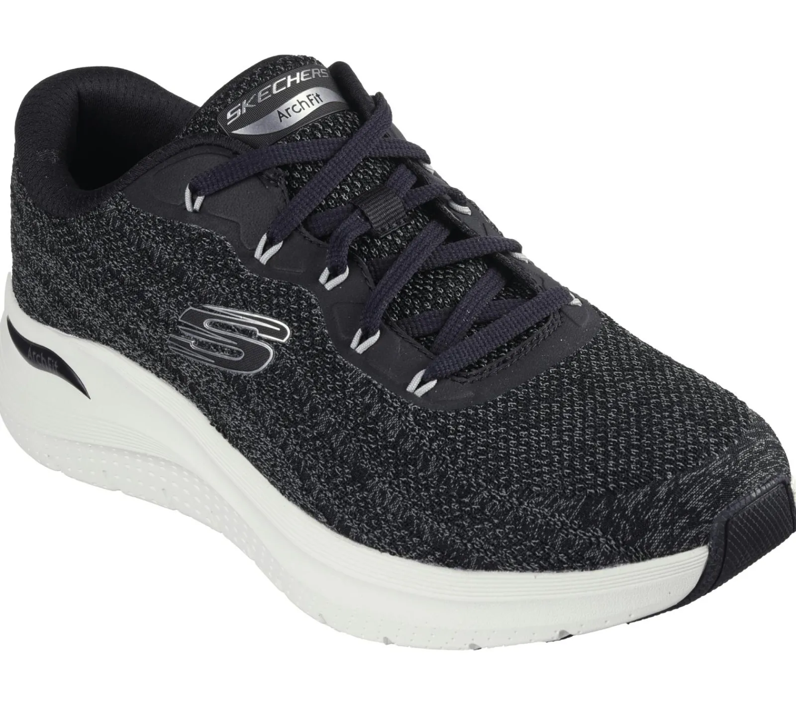 Sapatos Com Atacadores|Sapatilhas Casuais-SKECHERS Arch Fit 2.0 - Road Wave PRETO / BRANCO