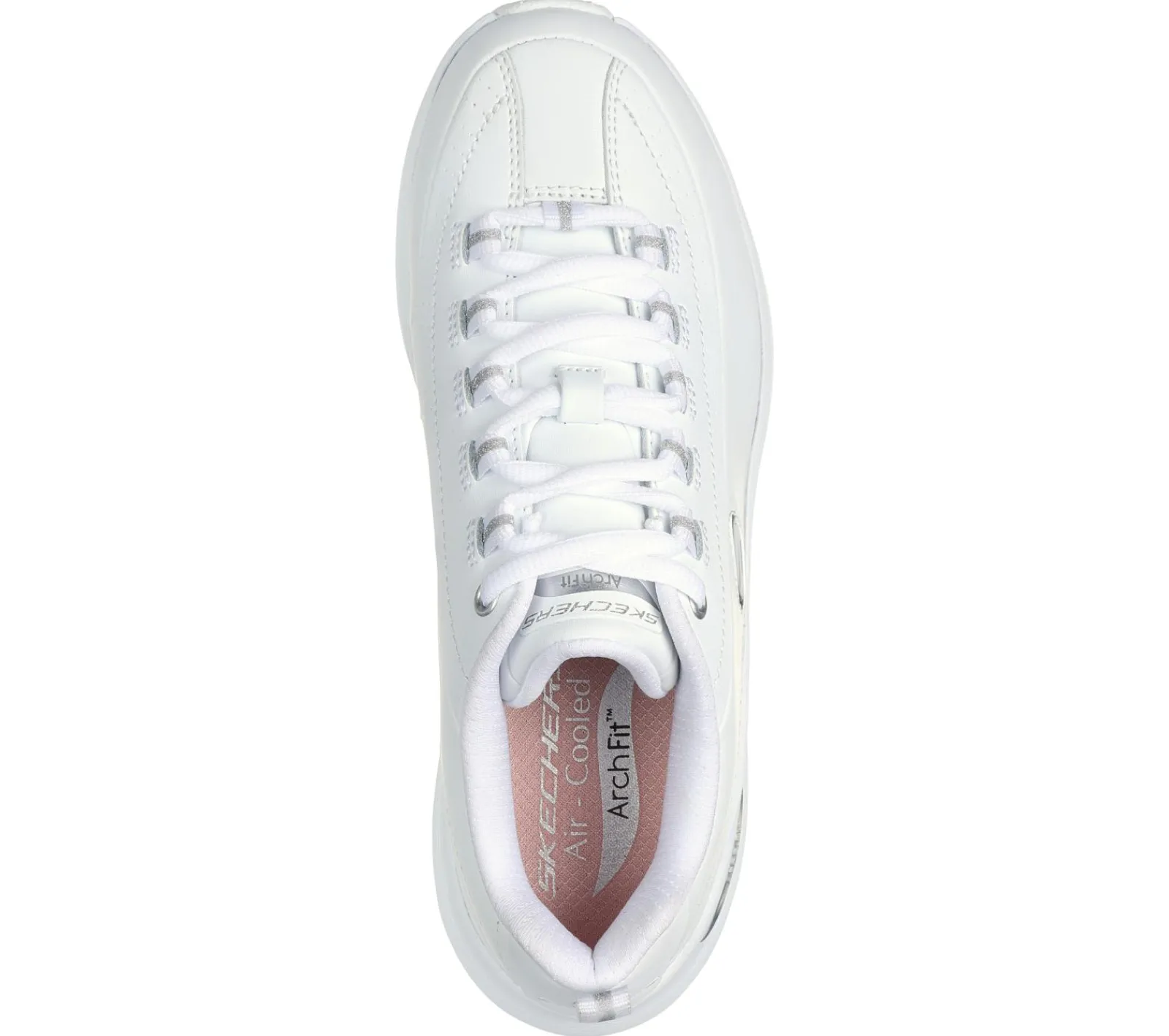 Com Atacadores|Sapatilhas Casuais-SKECHERS Arch Fit 2.0 - Star Bound BRANCO / PRATEADO