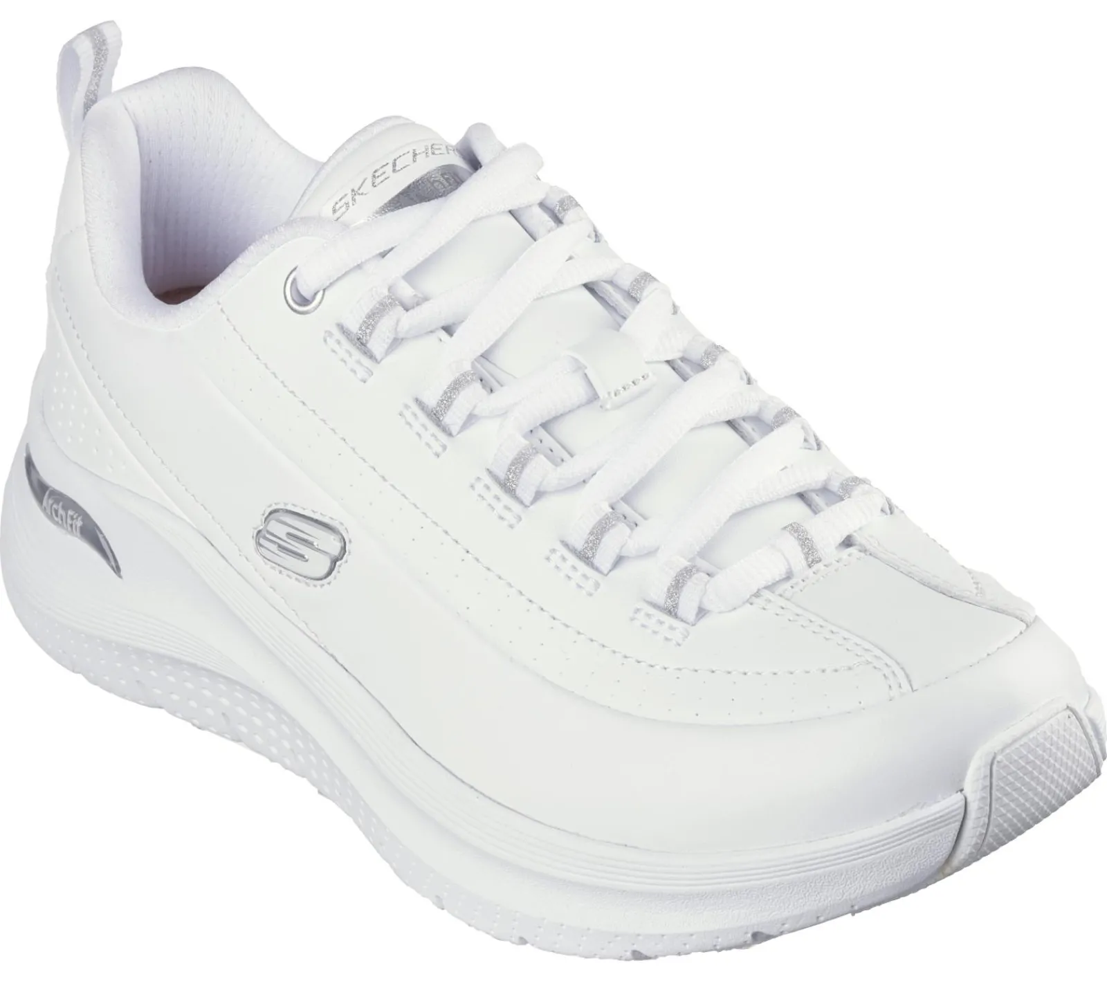 Com Atacadores|Sapatilhas Casuais-SKECHERS Arch Fit 2.0 - Star Bound BRANCO / PRATEADO