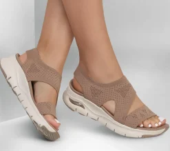 Sandálias-SKECHERS Arch Fit - Brightest Day MOCHA