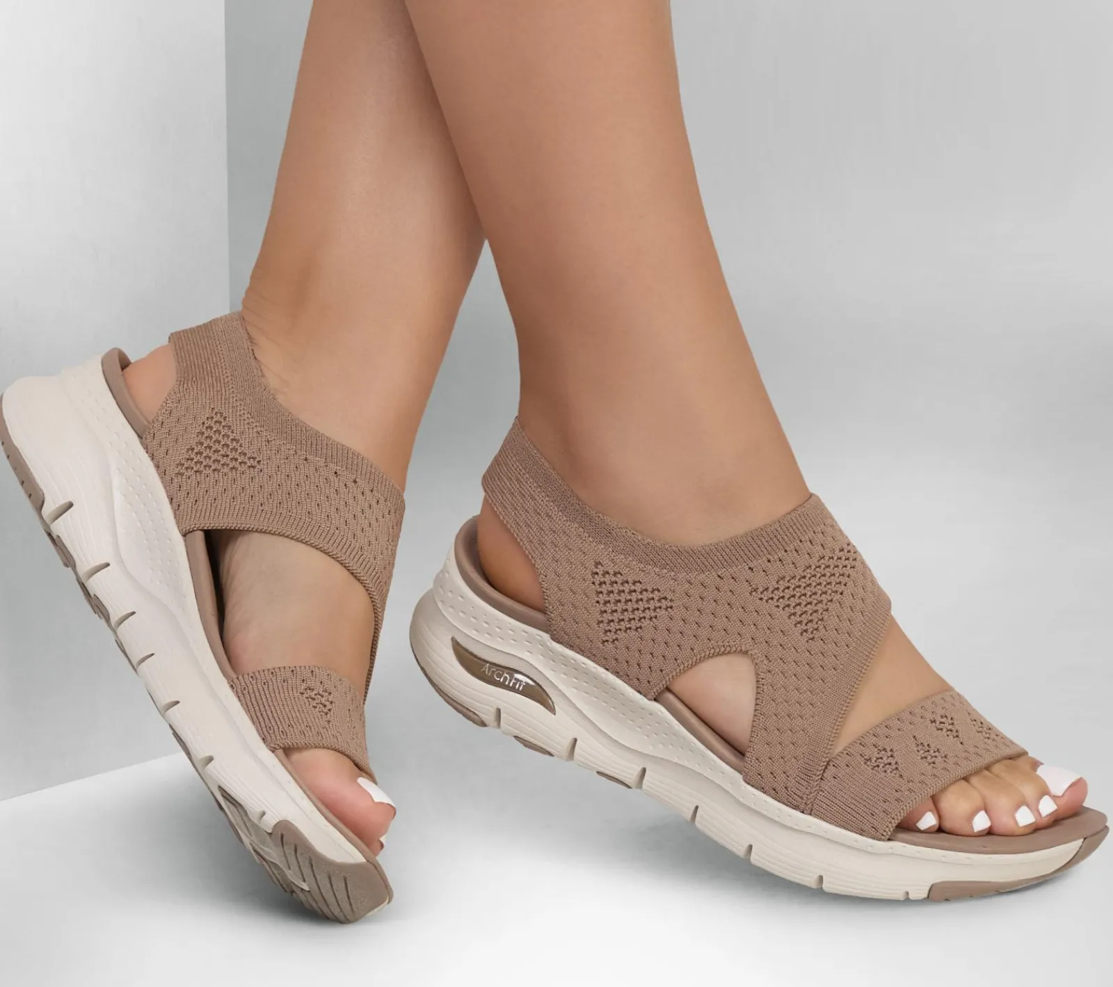 Sandálias-SKECHERS Arch Fit - Brightest Day MOCHA