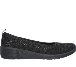 Sapatos Rasos|Sapatos De Cunha-SKECHERS Arya - Sweet Glitz PRETO