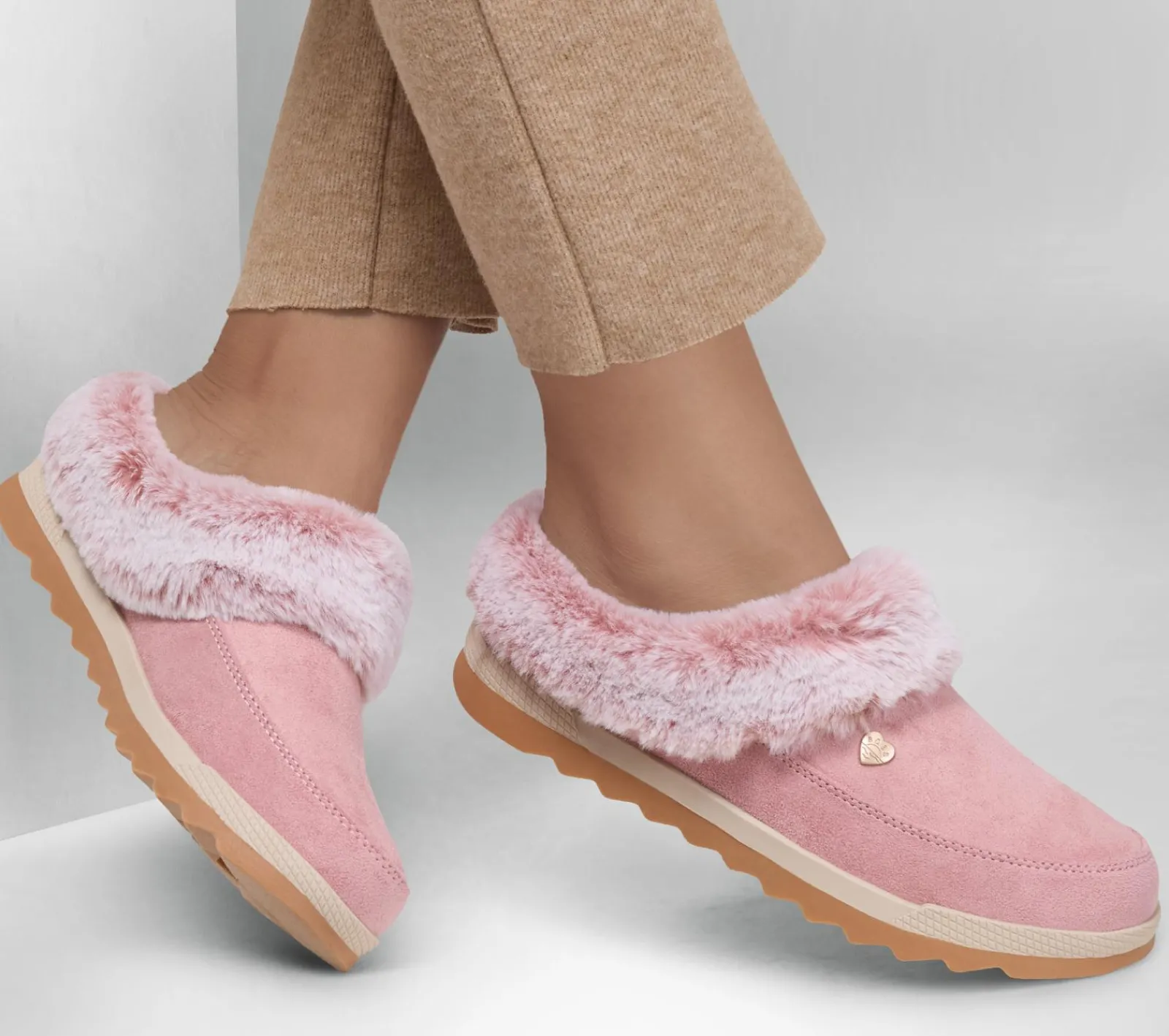 Calçado Sem Atacadores|Slippers-SKECHERS BOBS Cozy Chill ROSA