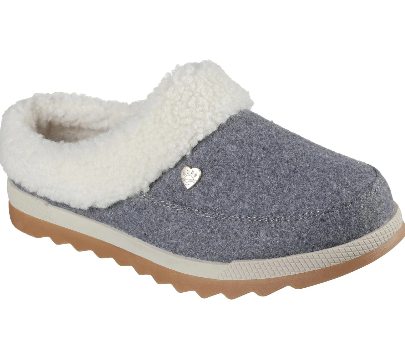Calçado Sem Atacadores|Slippers-SKECHERS BOBS Cozy Chill - Light Downtime CINZENTO