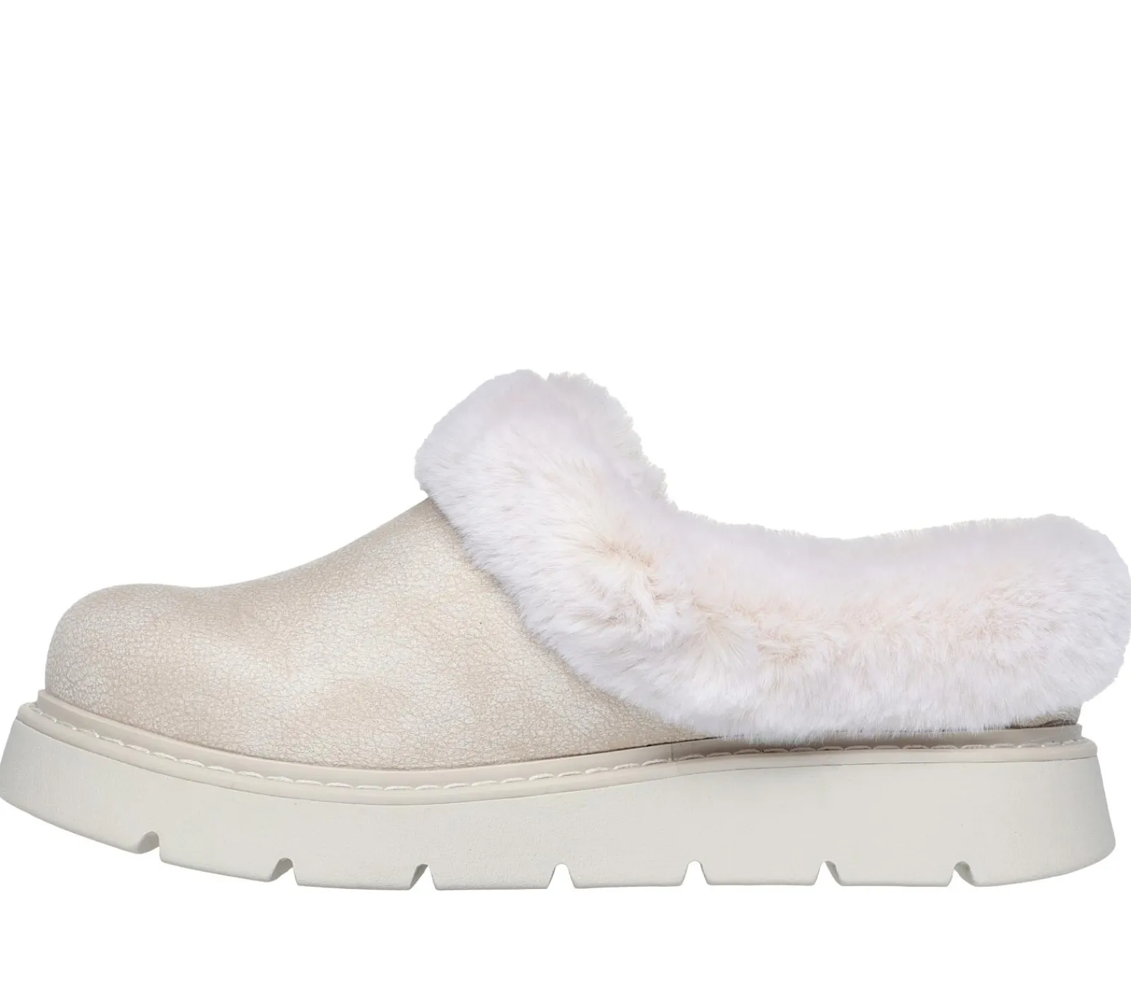 Slippers-SKECHERS BOBS Keepsakes Lite - Cozy Blend BRANCO SUJO