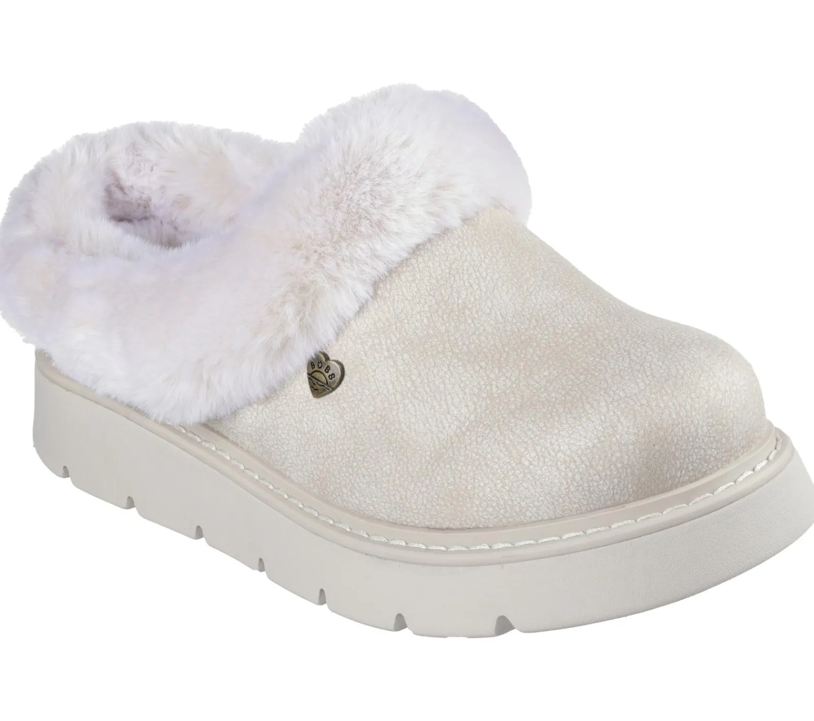 Slippers-SKECHERS BOBS Keepsakes Lite - Cozy Blend BRANCO SUJO