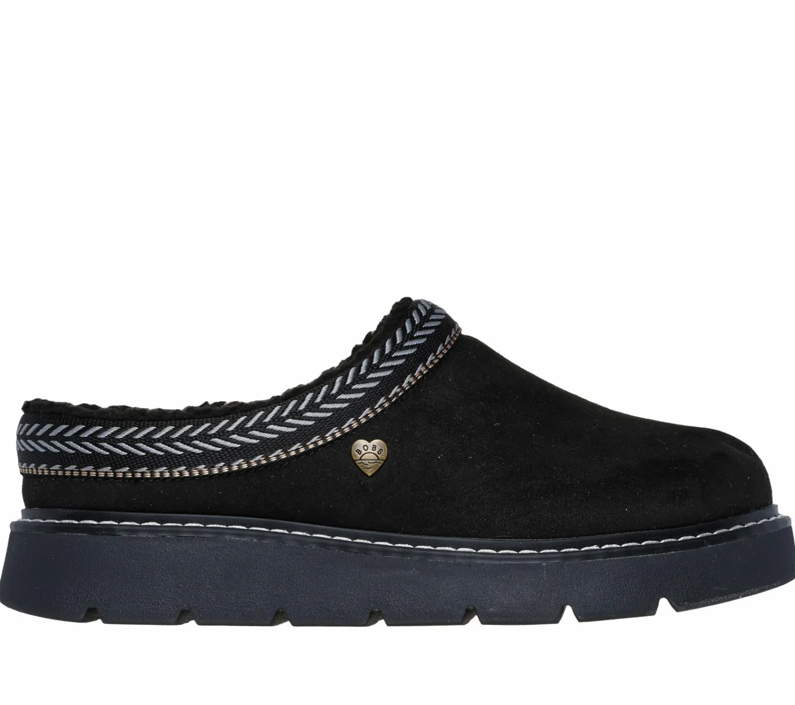 Calçado Sem Atacadores|Slippers-SKECHERS BOBS Keepsakes Lite - Cozy Fest PRETO
