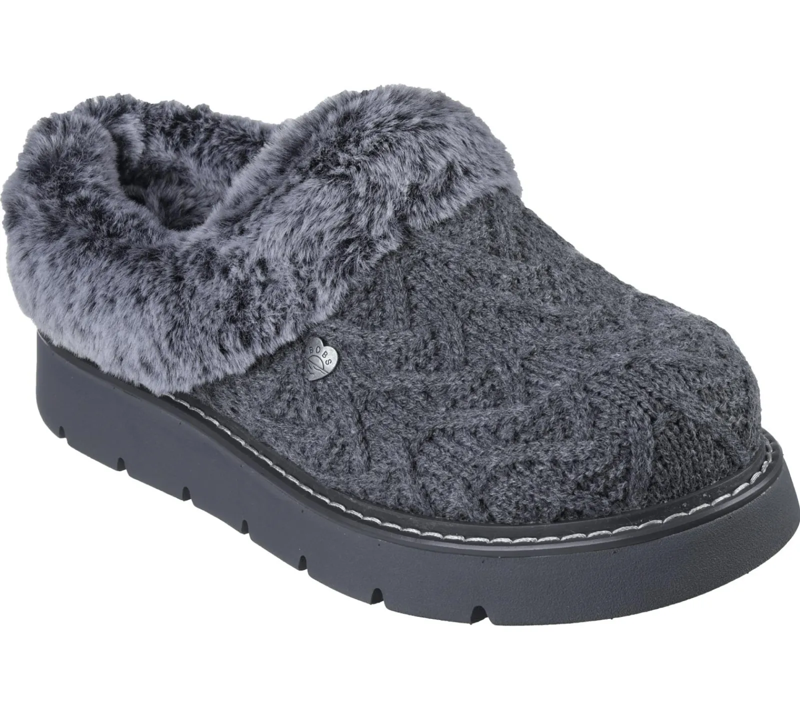 Calçado Sem Atacadores|Slippers-SKECHERS BOBS Keepsakes Lite - Warm Regards CARVÃO