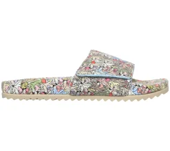 Sandálias-SKECHERS BOBS Pop-Ups 2 - Spring Crush TAUPE / MULTICOR