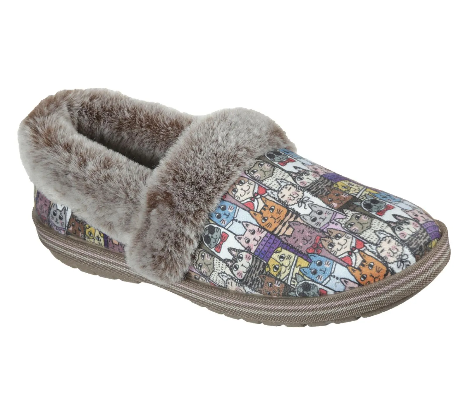 Slippers-SKECHERS BOBS Too Cozy - Chic Cat MULTICOR
