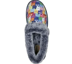 Slippers-SKECHERS BOBS Too Cozy - Rockstar Pawty NAVY / MULTICOR