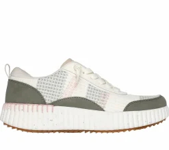 Calçado Sem Atacadores|Sapatilhas Casuais-SKECHERS BOBS Vista AZEITONA / MULTICOR