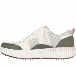 Calçado Sem Atacadores|Sapatilhas Casuais-SKECHERS BOBS Vista AZEITONA / MULTICOR