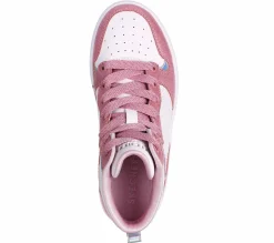 Sapatilhas-SKECHERS Court High - Shine Kicks BRANCO / ROSA