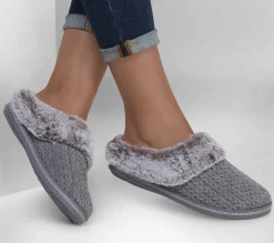 Calçado Sem Atacadores|Slippers-SKECHERS Cozy Campfire - Cozy Times CINZENTO