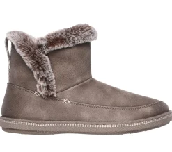 Calçado Sem Atacadores|Slippers-SKECHERS Cozy Campfire - Fresh Breeze TAUPE ESCURO