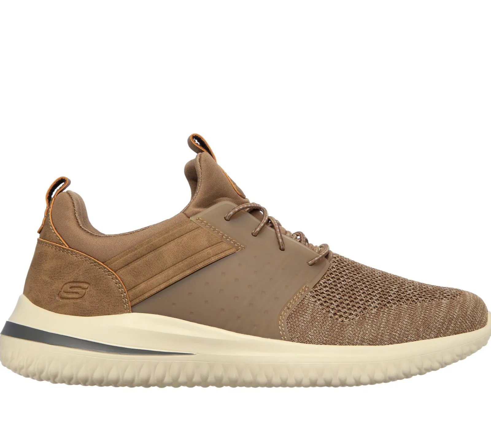 Calçado Sem Atacadores|Sapatilhas Casuais-SKECHERS Delson 3.0 - Cicada CAQUI