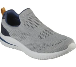 Calçado Sem Atacadores|Sapatilhas Casuais-SKECHERS Delson 3.0 - Fairfield CINZENTO