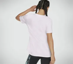 Partes De Cima|Partes De Cima-SKECHERS Diamond Wash Hatha Scoop Neck Tunic Tee ROXO / LAVANDA