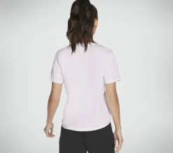 Partes De Cima|Partes De Cima-SKECHERS Diamond Wash Hatha V-Neck Pocket Tee ROXO / LAVANDA