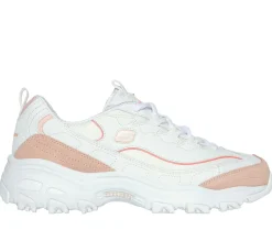 Com Atacadores|Sapatilhas Casuais-SKECHERS D'Lites - New Heat BRANCO / LARANJA