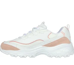 Com Atacadores|Sapatilhas Casuais-SKECHERS D'Lites - New Heat BRANCO / LARANJA