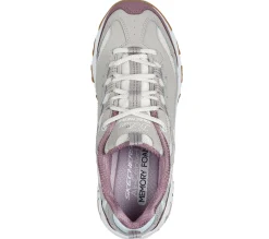 Com Atacadores|Sapatilhas-SKECHERS D'Lites - Popular Vote TAUPE / MULTICOR