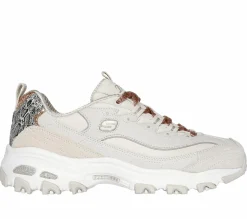 Com Atacadores|Sapatilhas Casuais-SKECHERS D'Lites - Golden Chic NATURAL / DOURADO