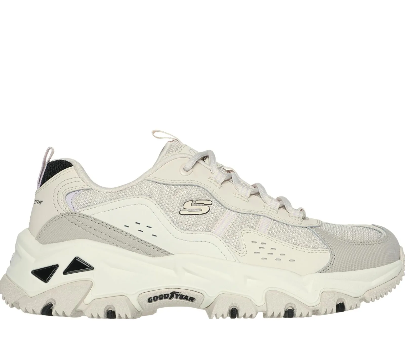 Com Atacadores|Sapatilhas Casuais-SKECHERS D'Lites Hiker NATURAL / MULTICOR