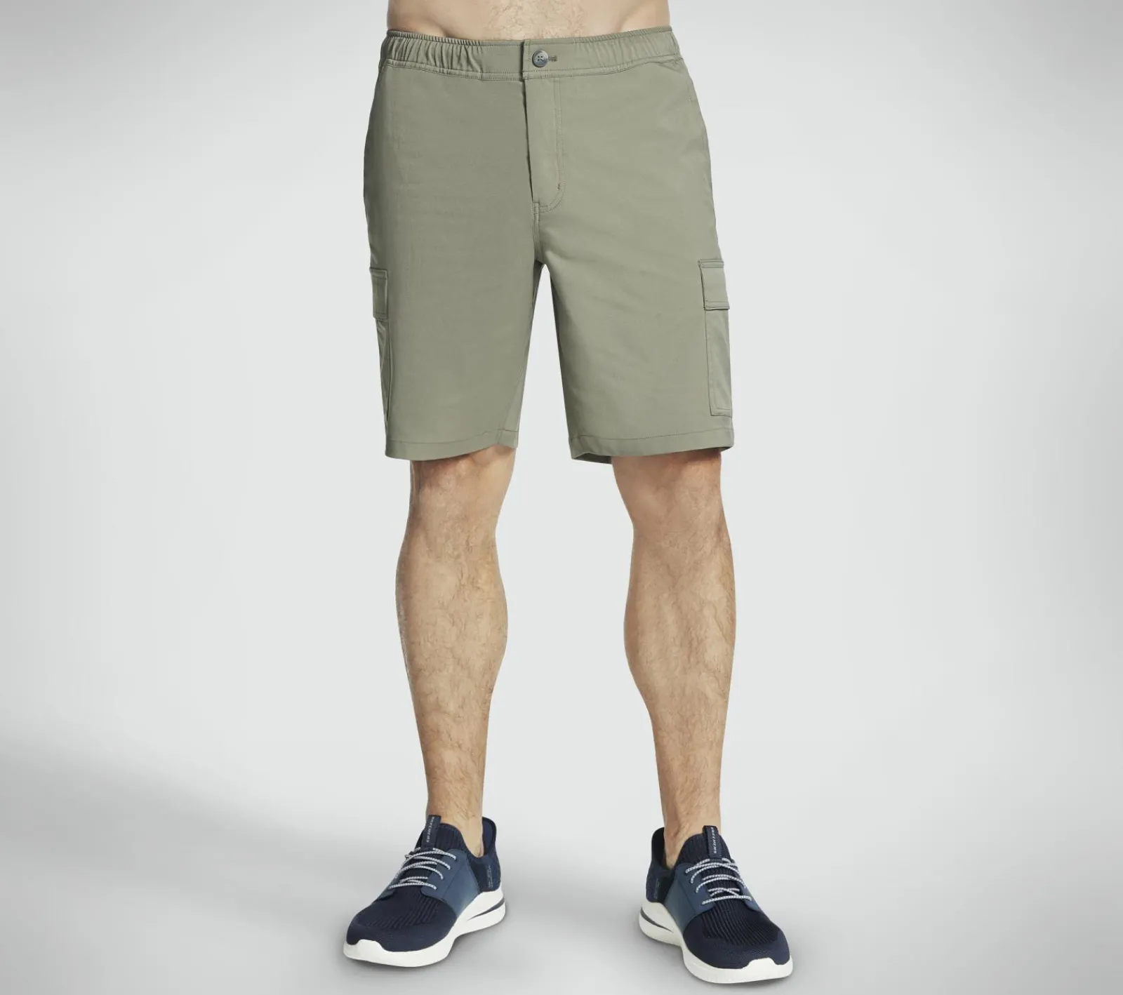 Calças|Partes De Baixo-SKECHERS Downtown Cargo 9 Inch Short AZEITONA / CINZENTO
