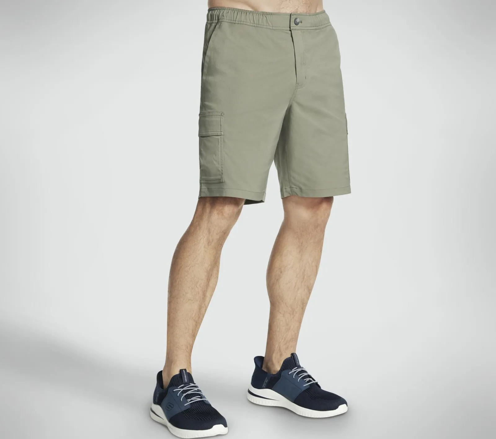 Calças|Partes De Baixo-SKECHERS Downtown Cargo 9 Inch Short AZEITONA / CINZENTO