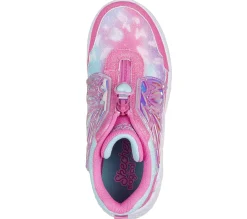 Calçado Sem Atacadores|Luzes-SKECHERS Dream Racer - Butterfly Express ROSA / TURQUESA
