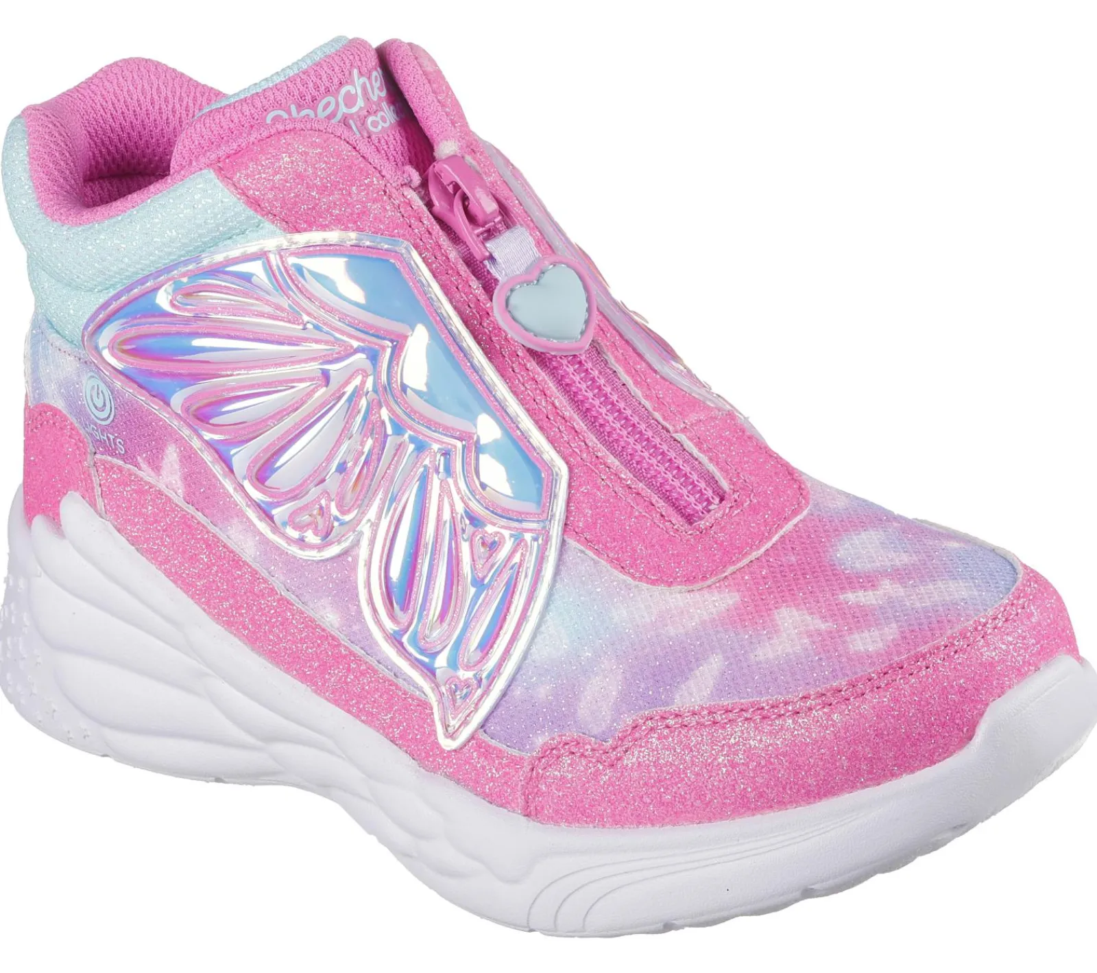 Calçado Sem Atacadores|Luzes-SKECHERS Dream Racer - Butterfly Express ROSA / TURQUESA
