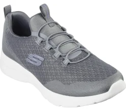 Calçado Sem Atacadores|Sapatilhas Casuais-SKECHERS Dynamight 2.0 - Real Smooth CINZENTO / LAVANDA