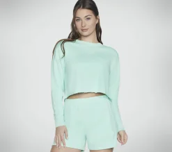 Partes De Cima|Partes De Cima-SKECHERS Essential Crop Crewneck MENTA / MULTICOR