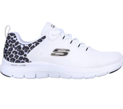 Com Atacadores|Sapatilhas-SKECHERS Flex Advantage 4.0 - Wild Ballad BRANCO / LEOPARDO
