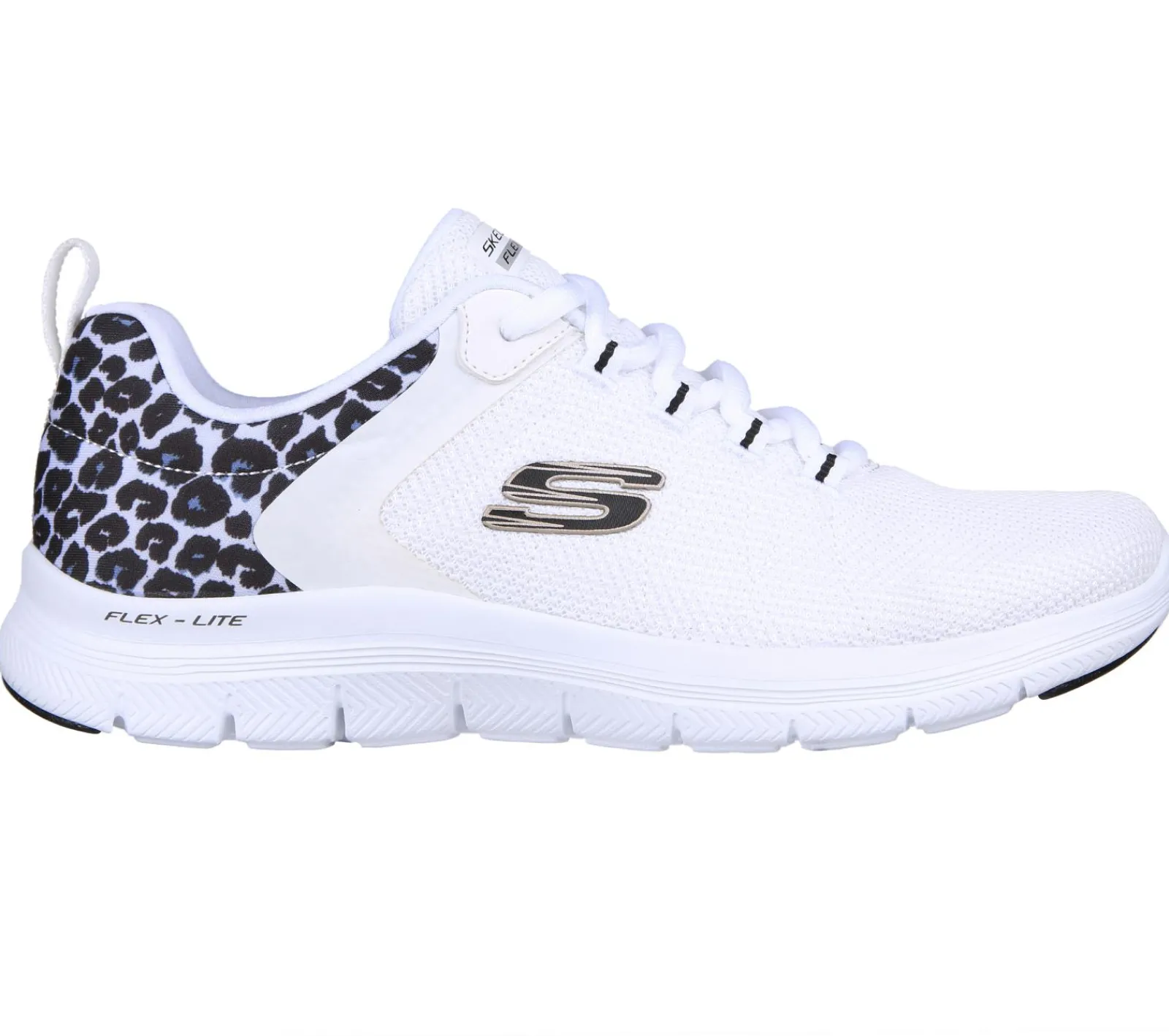 Com Atacadores|Sapatilhas-SKECHERS Flex Advantage 4.0 - Wild Ballad BRANCO / LEOPARDO