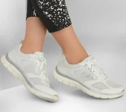 Com Atacadores|Sapatilhas-SKECHERS Flex Appeal 4.0 - Active Flow BRANCO