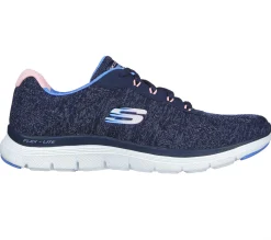 Com Atacadores|Sapatilhas-SKECHERS Flex Appeal 4.0 - Fresh Move NAVY / MULTICOR