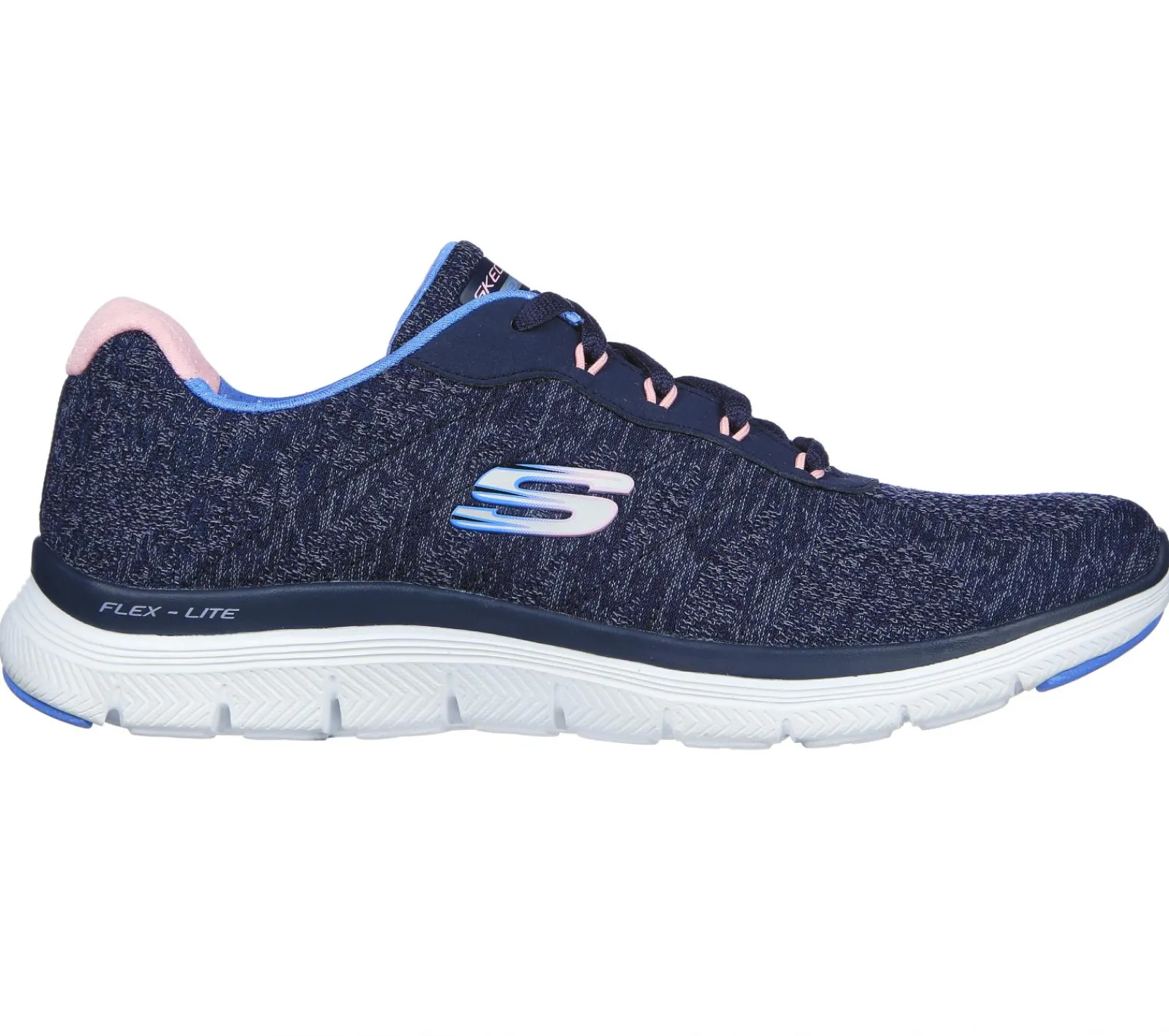 Com Atacadores|Sapatilhas-SKECHERS Flex Appeal 4.0 - Fresh Move NAVY / MULTICOR