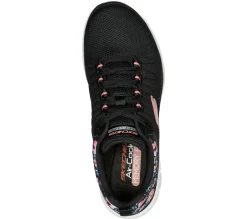 Com Atacadores|Sapatilhas Casuais-SKECHERS FLEX APPEAL 4.0 - LET IT BLOSSOM PRETO / MULTICOR