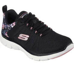 Com Atacadores|Sapatilhas Casuais-SKECHERS FLEX APPEAL 4.0 - LET IT BLOSSOM PRETO / MULTICOR