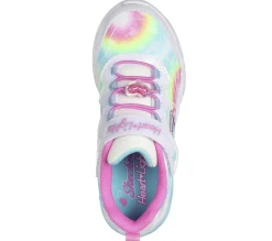 Luzes|Sapatilhas-SKECHERS Flutter Heart Lights - Groovy Swirl BRANCO / MULTICOR